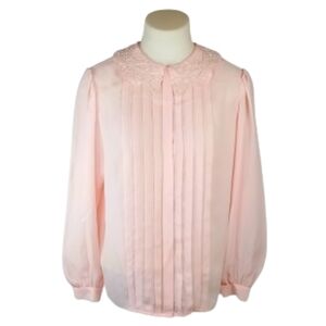 Sellecca Pink Dressy Blouse Sz 14